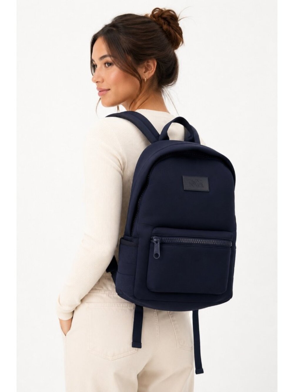 Dagne Dover Neoprene Backpack Navy Blue Travel Laptop School Everyday Bag